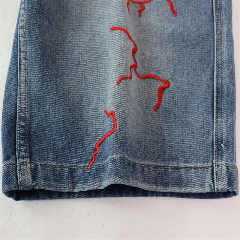 Letter Patterns Denim Shorts #8683