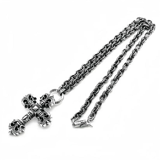 Chrome Hearts Paperchain Necklace With Dagger Pendant CH-Chrome Hearts