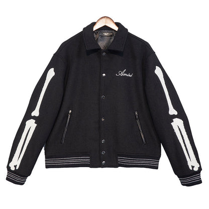 AMIRI thickened loose bomber baseball jacket black AMIRI