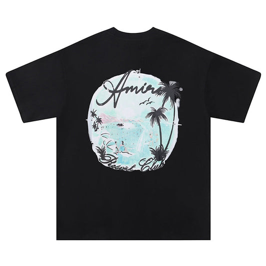AMIRl Paradise Airbrush Cotton T-Shirt AMIRI