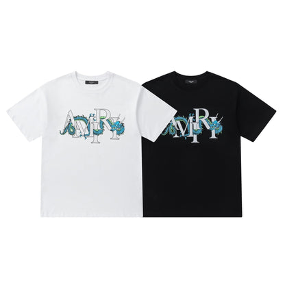 AMIRI CNY Dragon Logo Printed Cotton T-Shirt AMIRI