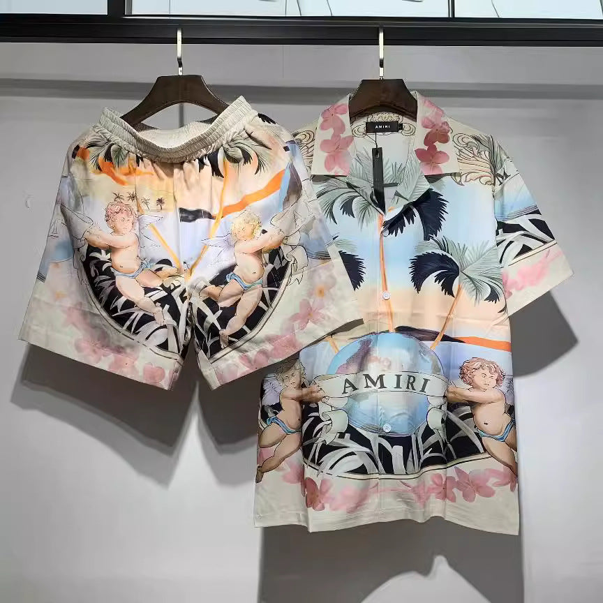 Amiri Men's Cherub Silk Shirt/Short/Suit AMIRI