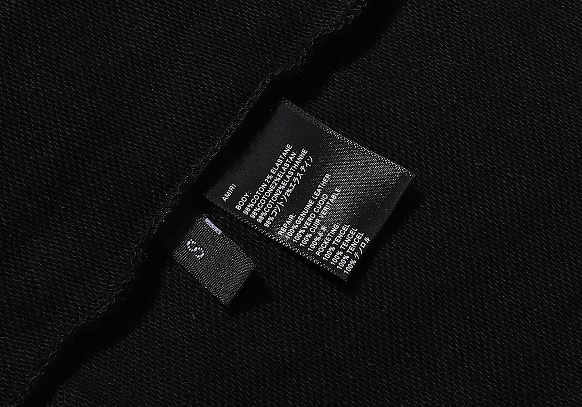 AMIRl Street Style Long Sleeves Plain Cotton Logo Hoodies AMIRI