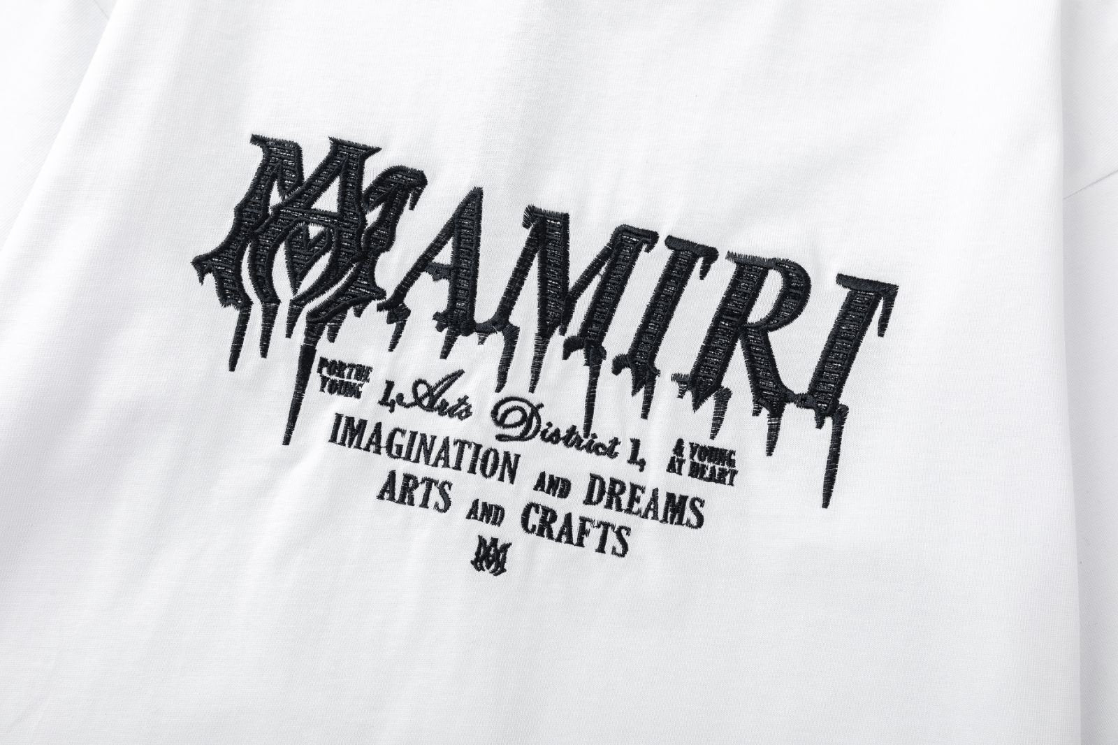 AMlRl Logo Embroidery T-Shirts AMIRI