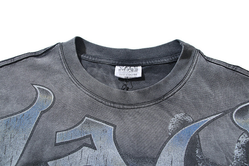 Letter Ghost Pattern T-shirt
