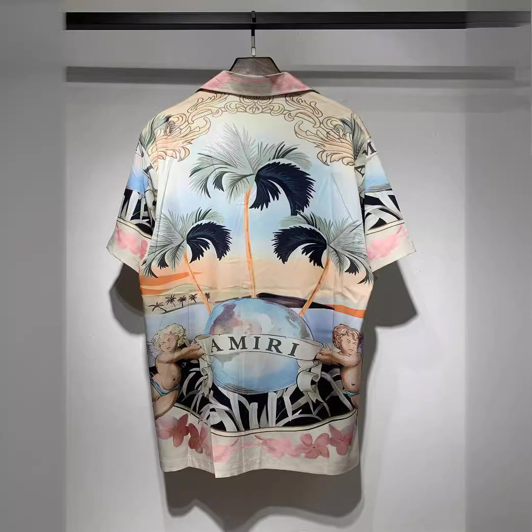 Amiri Men's Cherub Silk Shirt AMIRI