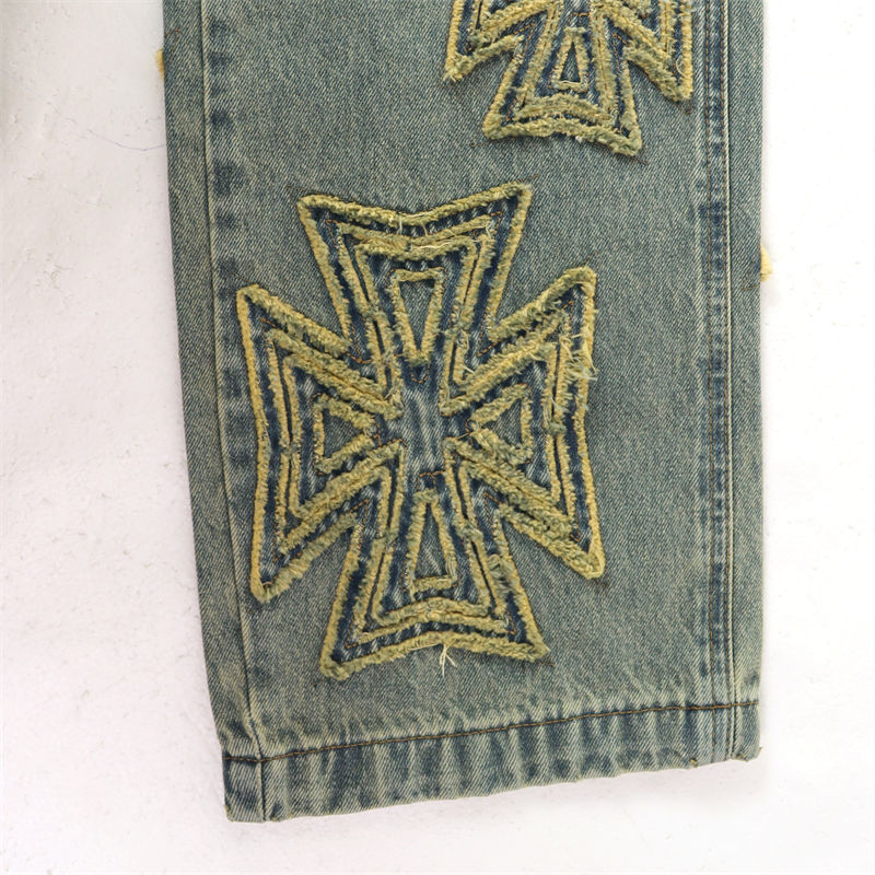 VALLEY Embroidered Letter Jeans #8261